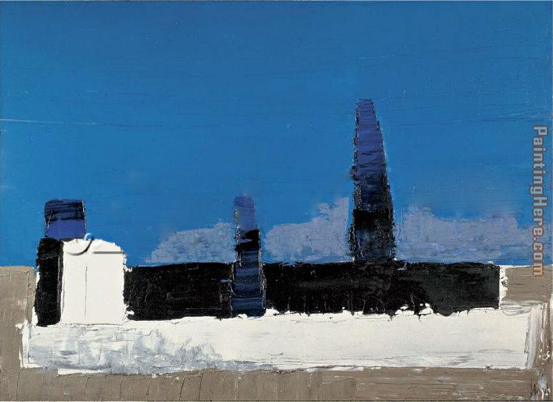 Fiesole 1953 painting - Nicolas De Stael Fiesole 1953 art painting